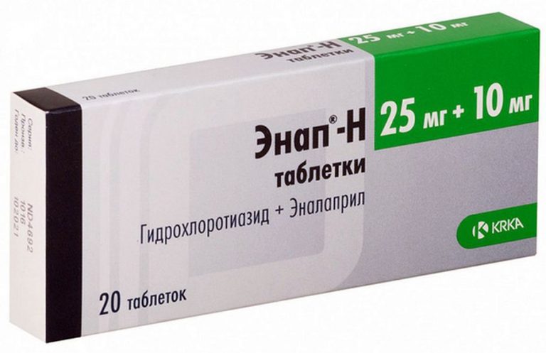 Энап-Н, Enap-H,гидрохлоротиазид, эналаприл, эналаприла малеат ...