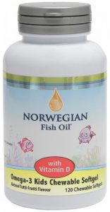 Norwegian Fish Oil Омега-3 Жевательные капсулы с витамином D