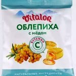 Карамель с витамином C со вкусом облепихи с медом