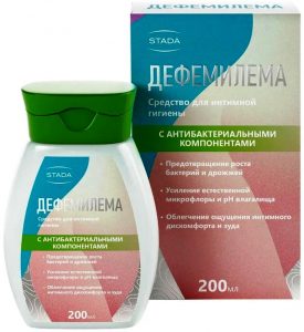 Дефемилема гель для интимной гигиены с антибактериальными компонентами